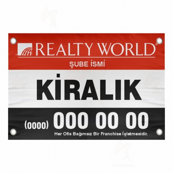 30x40 Vinil Branda Kiralk Realty World Afii Tasarm imalat