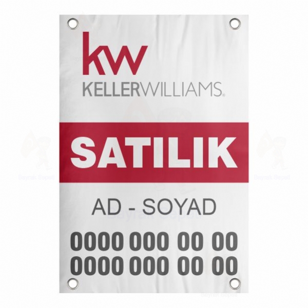 30x40 Vinil Branda Satlk KW Keller Williams Afii imalat retimi ve sat