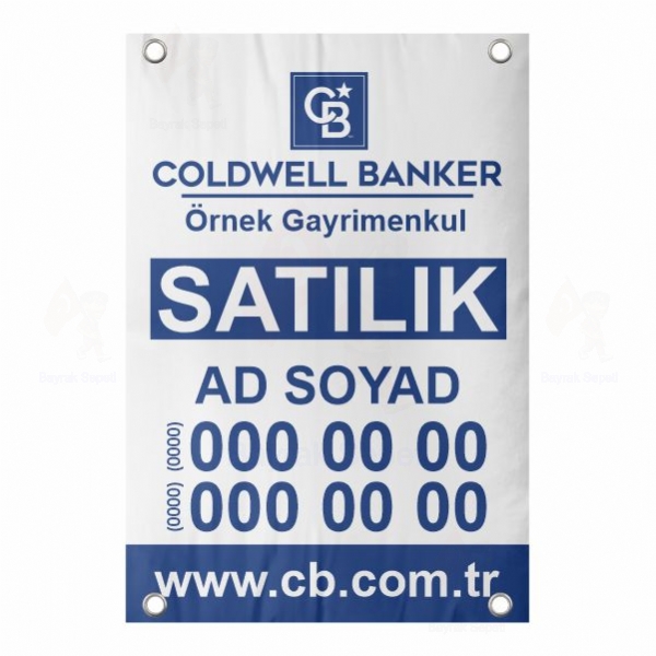 65x100 Vinil Branda Satlk Coldwell Banker Afii retimi ve sat eitleri