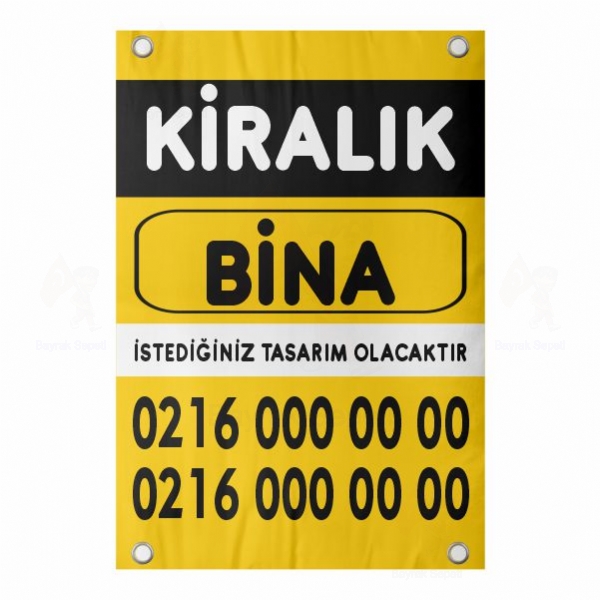 80x120 Vinil Branda Kiralk Bina Afii ls imalat Uzun mrl