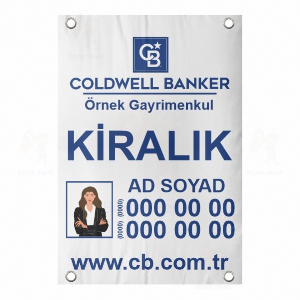 80x150 Vinil Branda Kiralk Coldwell Banker Afii retimi ve sat