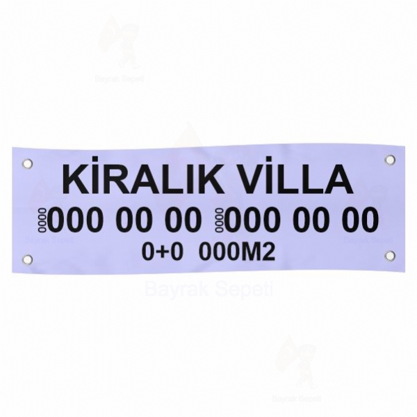 80x300 Vinil Branda Kiralk Villa Afileri Sat imalat