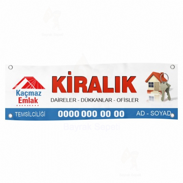 80x450 Vinil Branda Kamaz Emlak Kiralk Afileri retimi ve sat Kullanm Alanlar