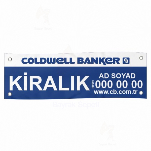 80x450 Vinil Branda Kiralk Coldwell Banker Afileri eitleri Fiyat