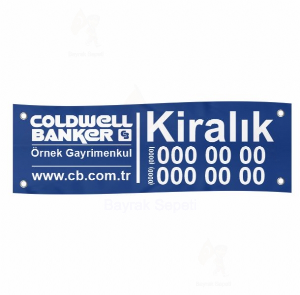 80x500 Vinil Branda Kiralk Coldwell Banker Afileri imalat Toptan