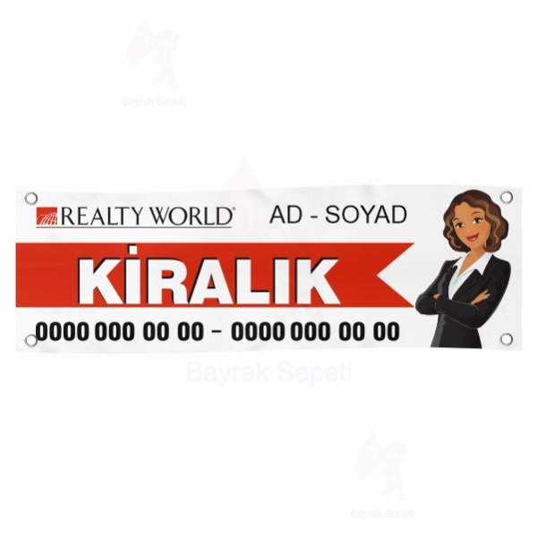 80x500 Vinil Branda Kiralk Realty World Afileri