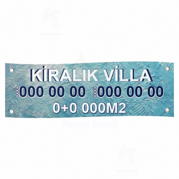 80x500 Vinil Branda Kiralk Villa Afileri retimi ve sat