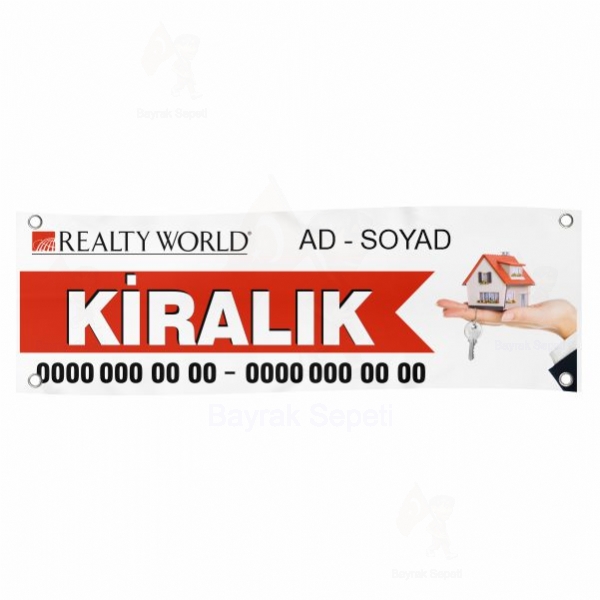 80x600 Vinil Branda Kiralk Realty World Afileri