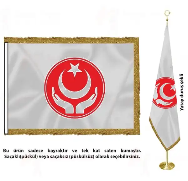 AYEP Aydınlık ve Yenilik Partisi Saten Kumaş Makam Bayrağı