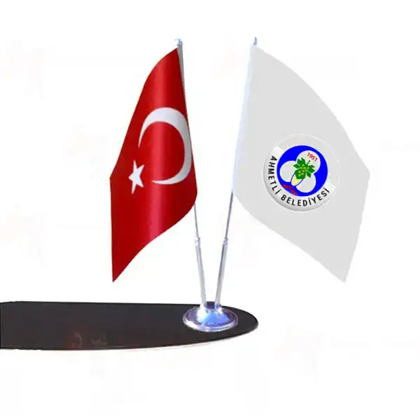 Ahmetli Belediyesi 2 Li Masa Bayraklar Resimleri