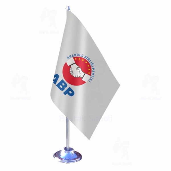Anadolu Birlii Partisi Tekli Masa Bayraklar