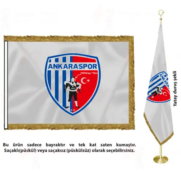 Ankaraspor Saten Kumaş Makam Bayrağı