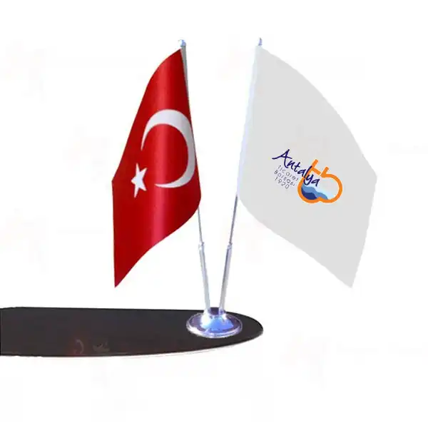 Antalya Ticaret Borsas 2 Li Masa Bayraklar Tasarm