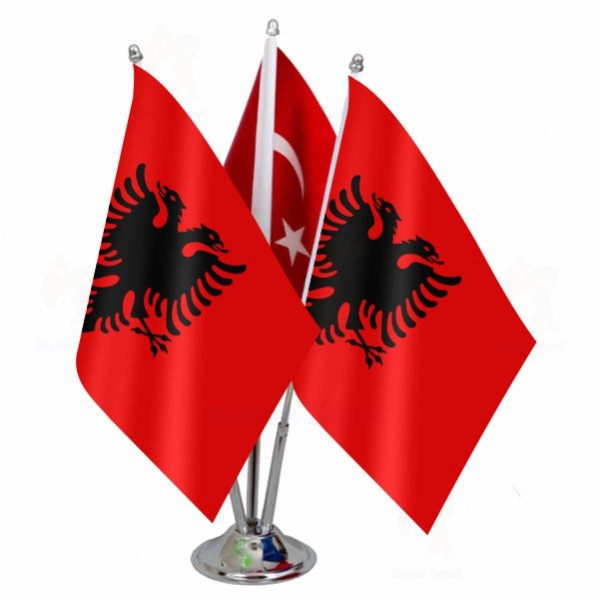 Arnavutluk 3 L Masa Bayraklar