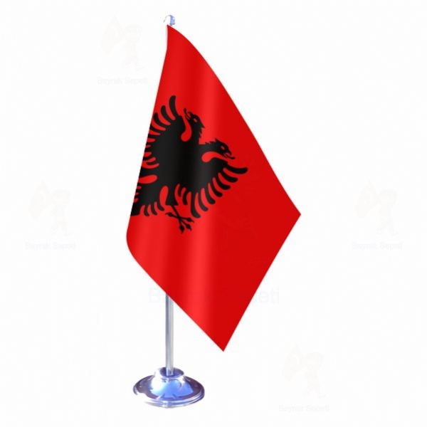 Arnavutluk Tekli Masa Bayraklar zellii