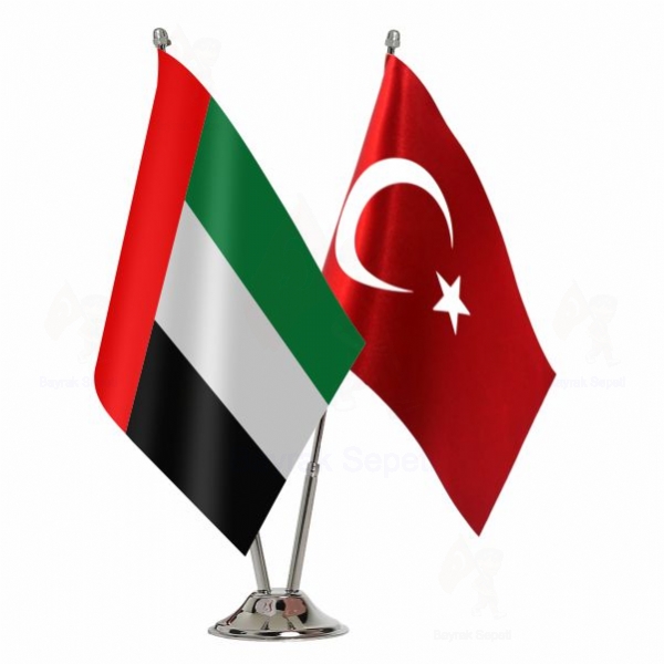 Birleik Arap Emirlikleri 2 Li Masa Bayraklar
