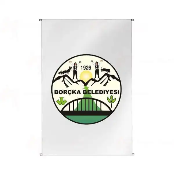 Borçka Belediyesi Bina Cephesi Bayrakları