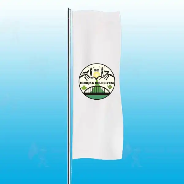 Borçka Belediyesi Dikey Gönder Bayrakları