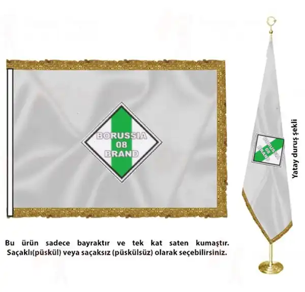 Borussia Brand Saten Kumaş Makam Bayrağı
