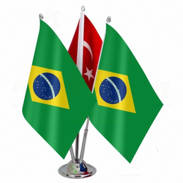 Brezilya 3 L Masa Bayraklar Grselleri