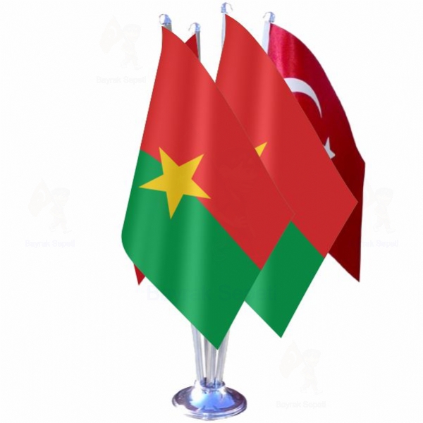 Burkina Faso 4 L Masa Bayraklar