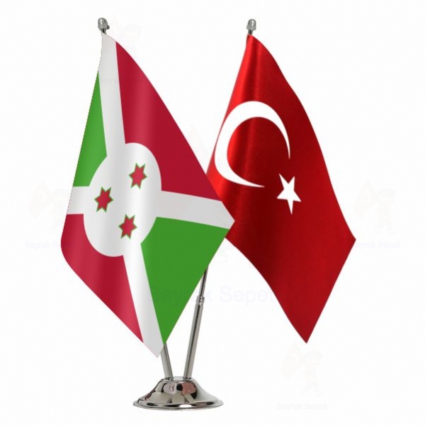 Burundi 2 Li Masa Bayraklar eitleri