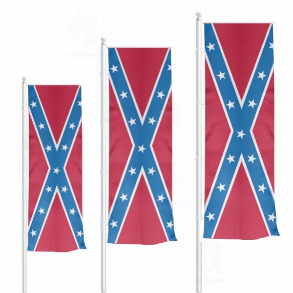 Confederate States Of America Amerika Konfedere Devletleri Dikey Gnder Bayrak Tasarm