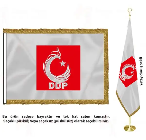 Değişim ve Demokrasi Partisi Saten Kumaş Makam Bayrağı