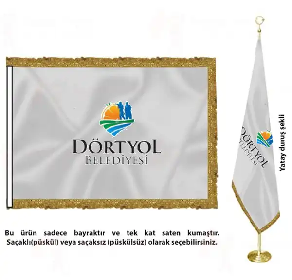 Drtyol Belediyesi Saten Kuma Makam Bayra