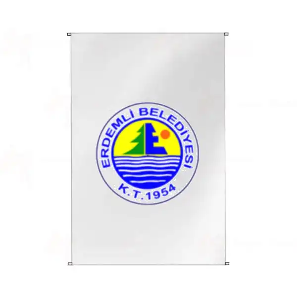 Erdemli Belediyesi Bina Cephesi Bayraklar