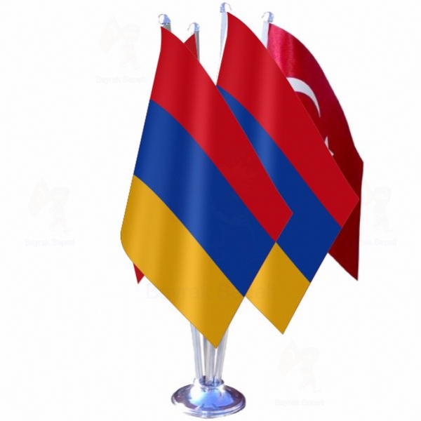 Ermenistan 4 L Masa Bayraklar