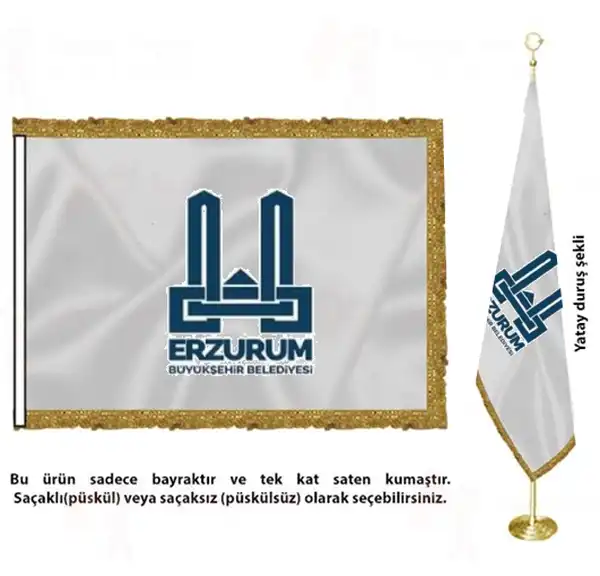 Erzurum Bykehir Belediyesi Saten Kuma Makam Bayra retim