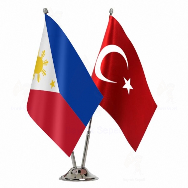 Filipinler 2 Li Masa Bayraklar Grselleri