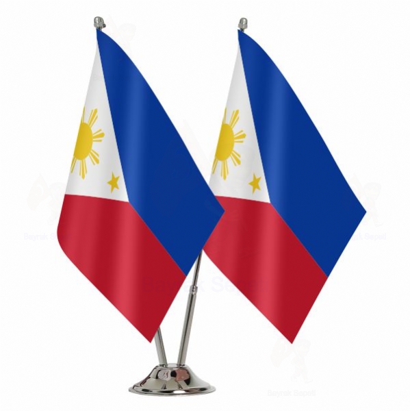 Filipinler 2 li Masa Bayra