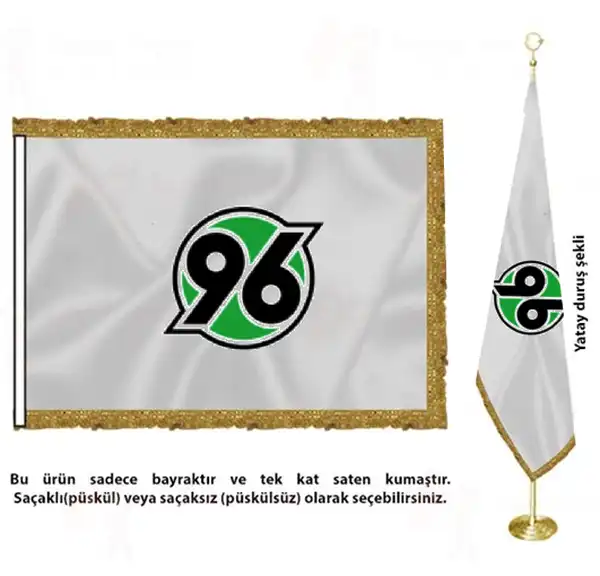 Hannover 96 Saten Kumaş Makam Bayrağı