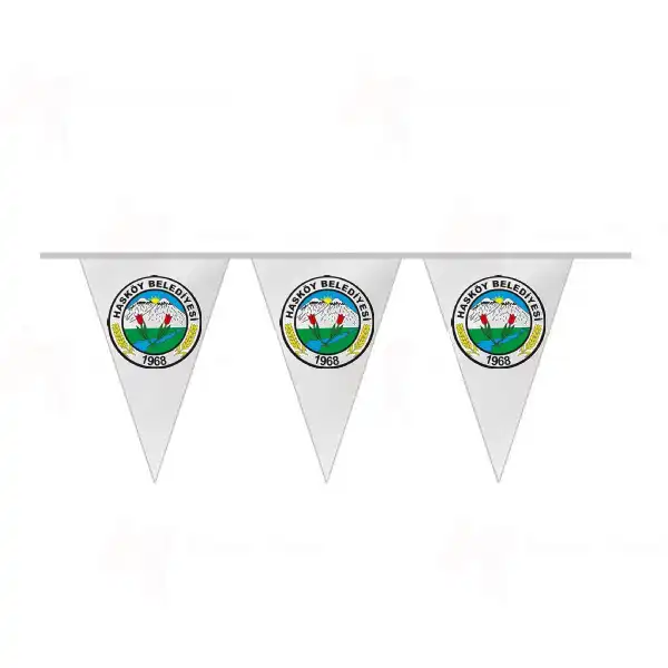 Hasköy Belediyesi İpe Dizili Üçgen Bayraklar