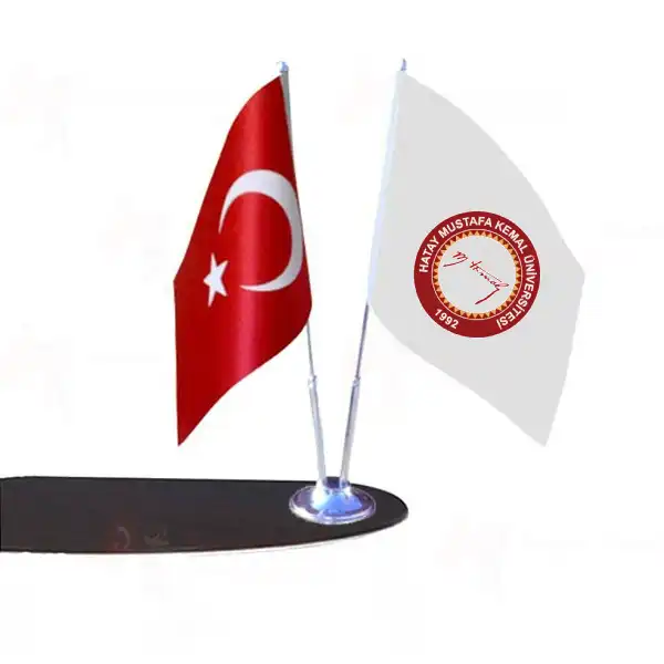 Hatay Mustafa Kemal niversitesi 2 Li Masa Bayraklar
