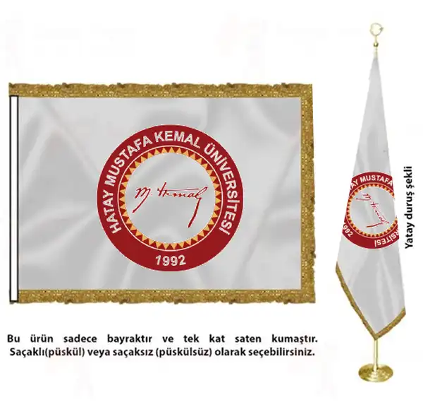 Hatay Mustafa Kemal niversitesi Saten Kuma Makam Bayra Toptan Alm