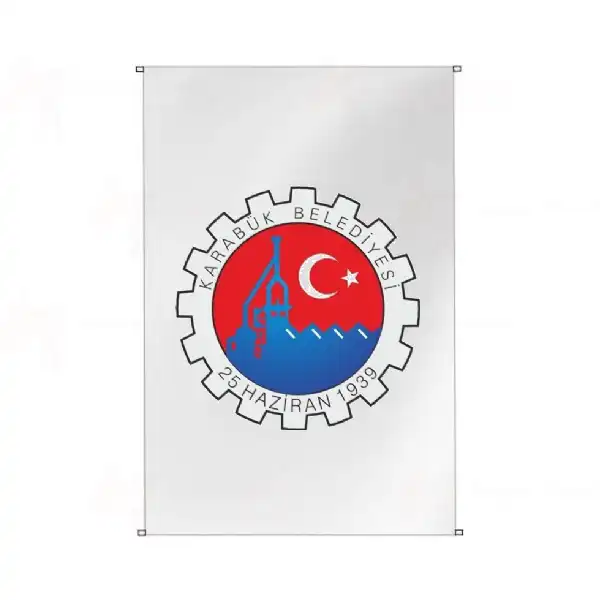 Karabk Belediyesi Bina Cephesi Bayraklar