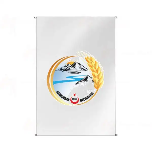 Karaoban Belediyesi Bina Cephesi Bayraklar
