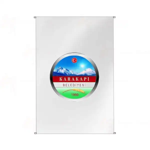 Karakap Belediyesi Bina Cephesi Bayraklar