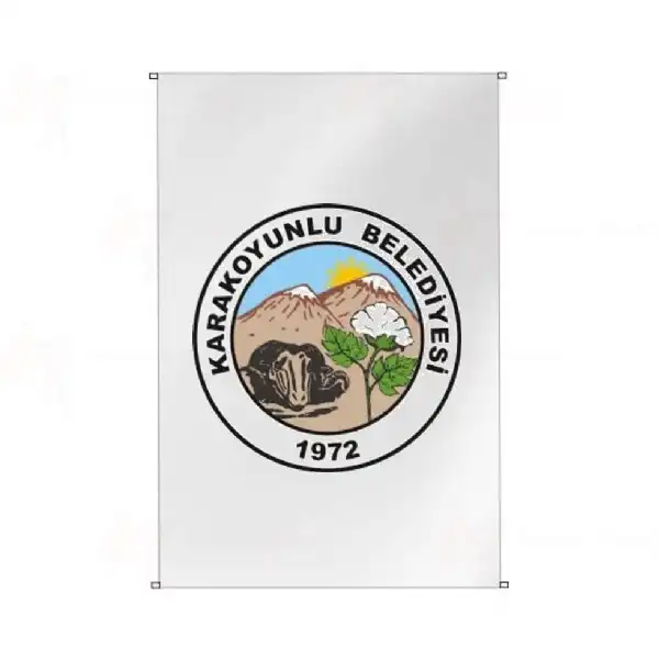 Karakoyunlu Belediyesi Bina Cephesi Bayraklar