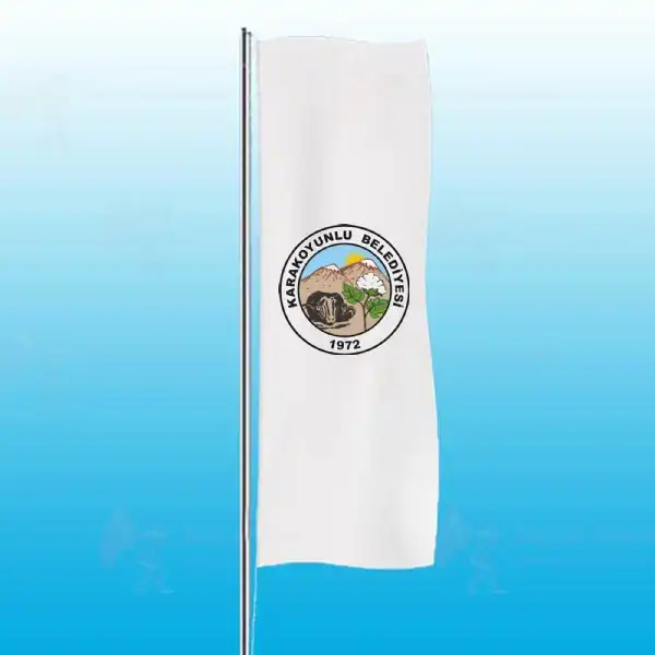 Karakoyunlu Belediyesi Dikey Gnder Bayrak Resmi