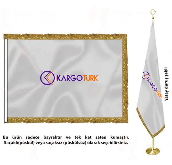 Kargo Türk Saten Kumaş Makam Bayrağı