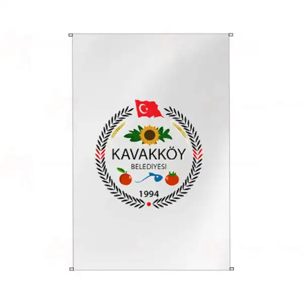 Kavakköy Belediyesi Bina Cephesi Bayrakları
