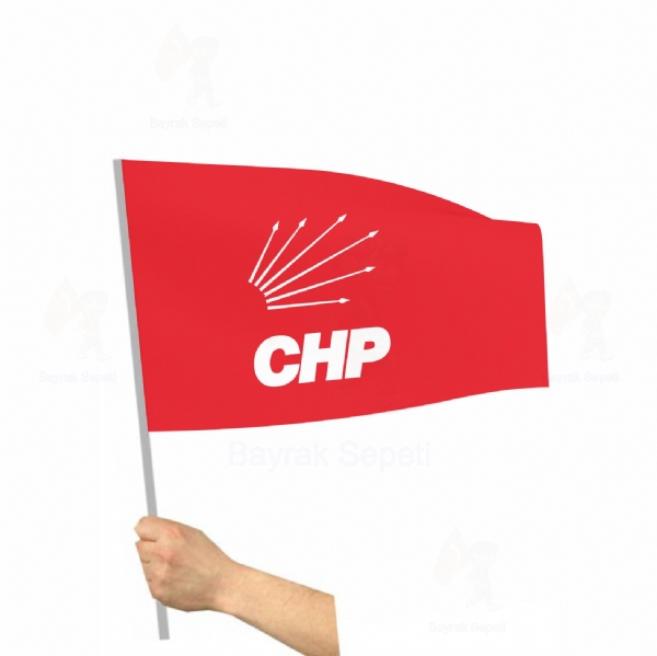 Krmz Cumhuriyet Halk Partisi Sopal Bayraklar Grselleri