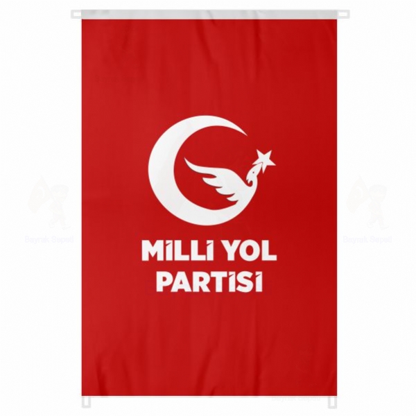 Krmz Milli Yol Partisi Bina Cephesi Bayraklar