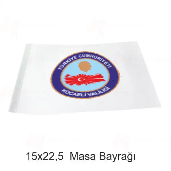 Kocaeli Valilii Masa Bayraklar Resmi