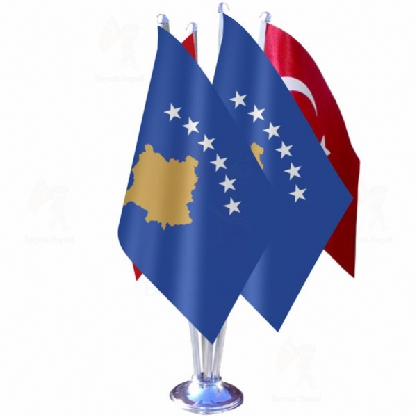Kosova 4 L Masa Bayraklar