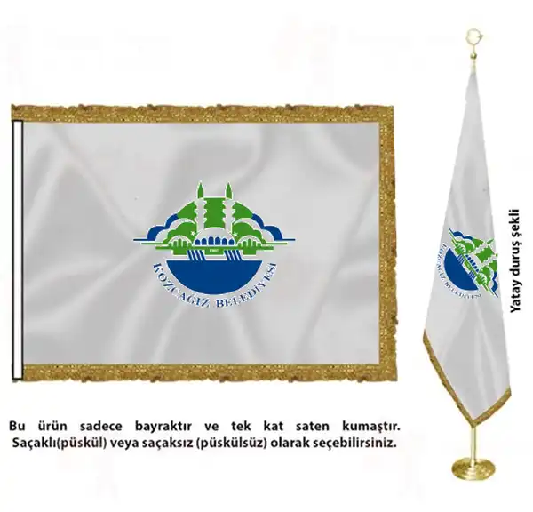 Kozcaz Belediyesi Saten Kuma Makam Bayra Tasarmlar
